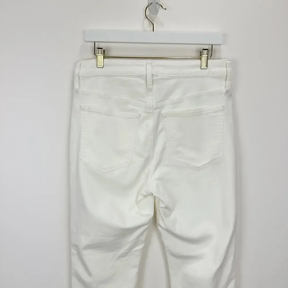 J.Crew Petite Curvy Vintage Straight Slim Jeans High Waisted White US 30 NWT